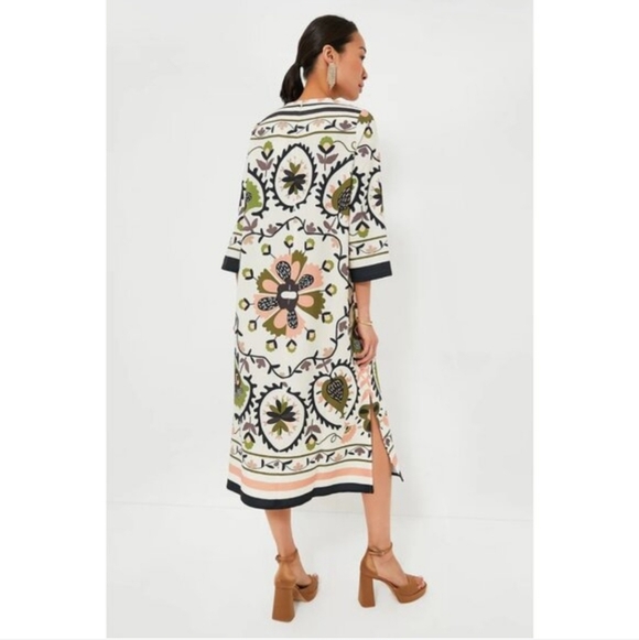 Tuckernuck Sundial Stripe Jamie Dress Cream Size M - Picture 2 of 11